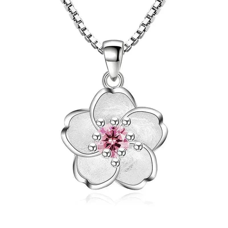 Cherry Blossoms Necklace for Gift