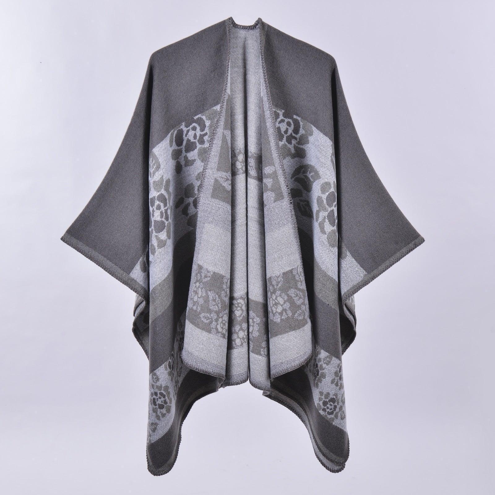 Autumn Winter Scarf Lattice Thickened Cape