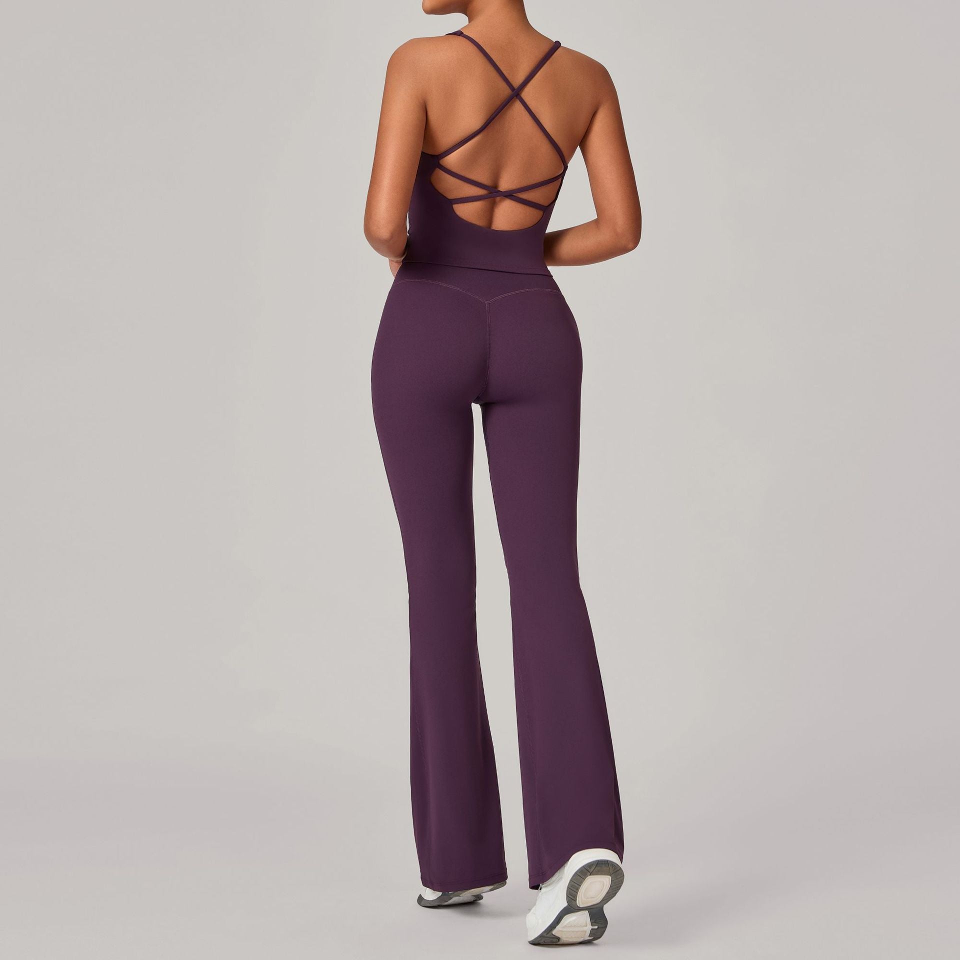 Autumn Sand Invisible Pleated Yoga Outfit Set