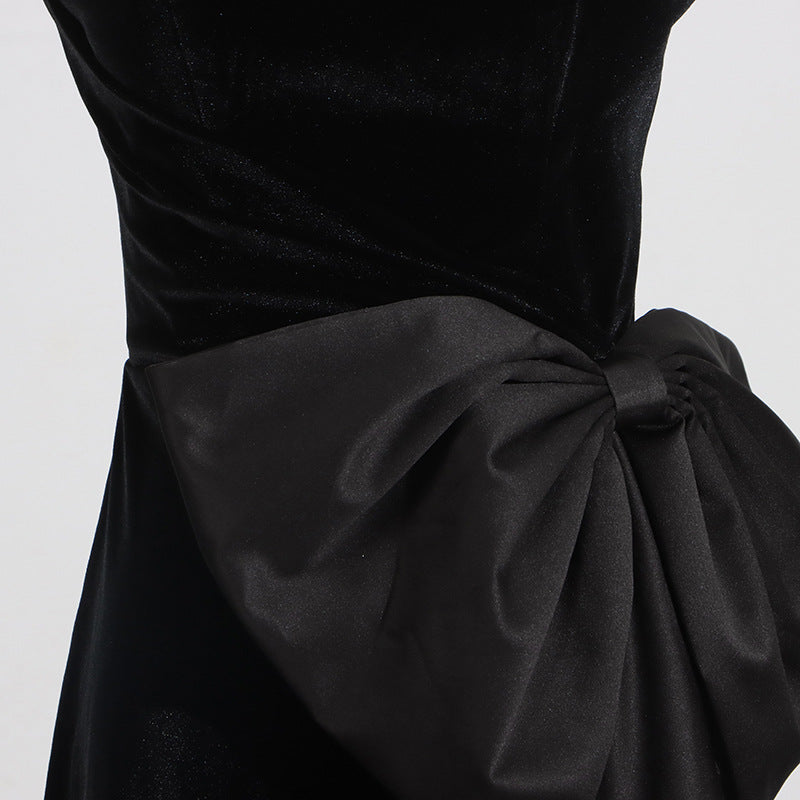 Elegant Irregular Asymmetric Design Sleeveless Dress