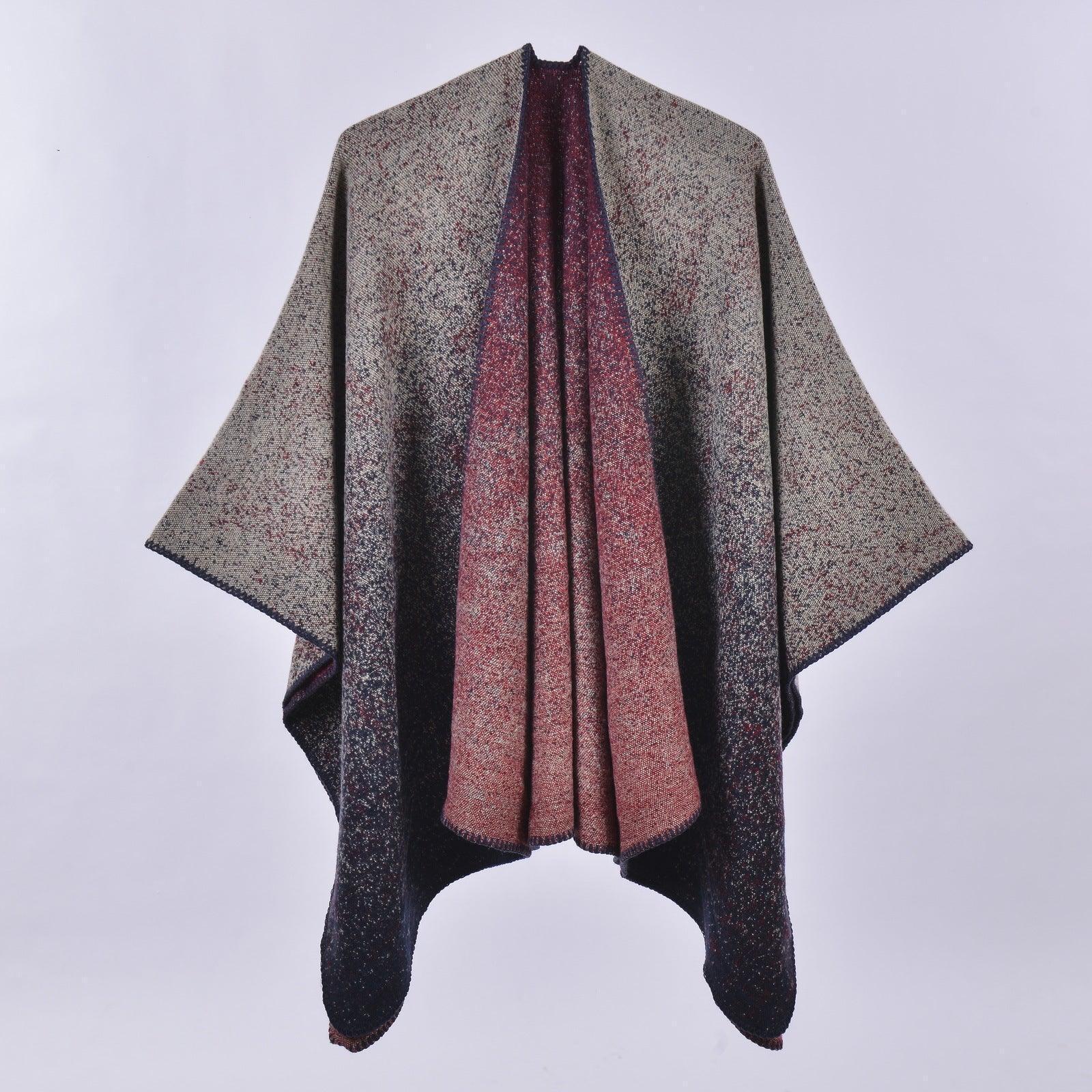 Autumn Winter Scarf Lattice Thickened Cape