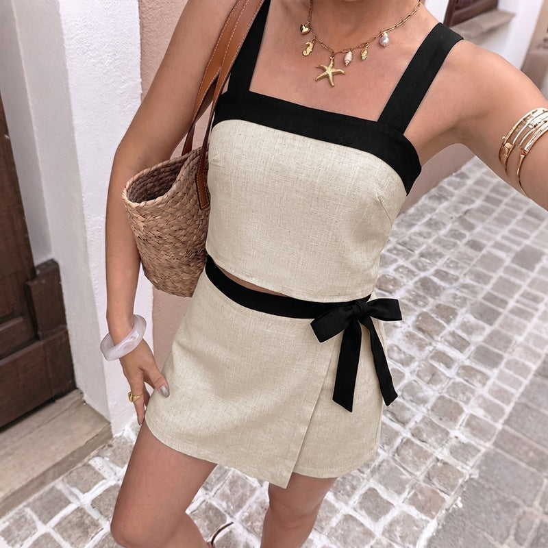 Casual Ladies Pants Skirt Two Piece Sets