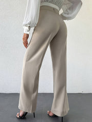 High Waist Slimming Straight Casual Trousers
