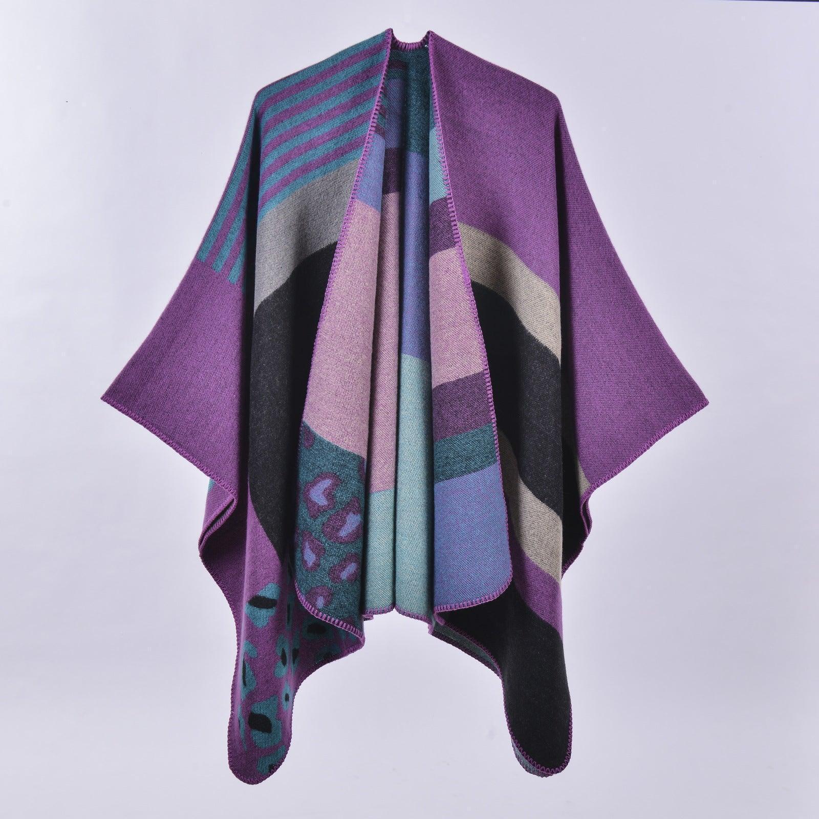 Autumn Winter Scarf Lattice Thickened Cape