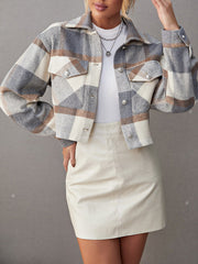 Fall Winter Women Woolen Short Coat