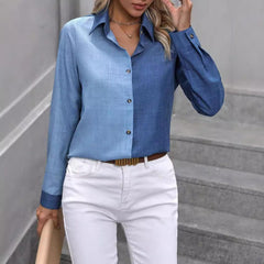 Casual Solid Color Long Sleeve Collared Shirt