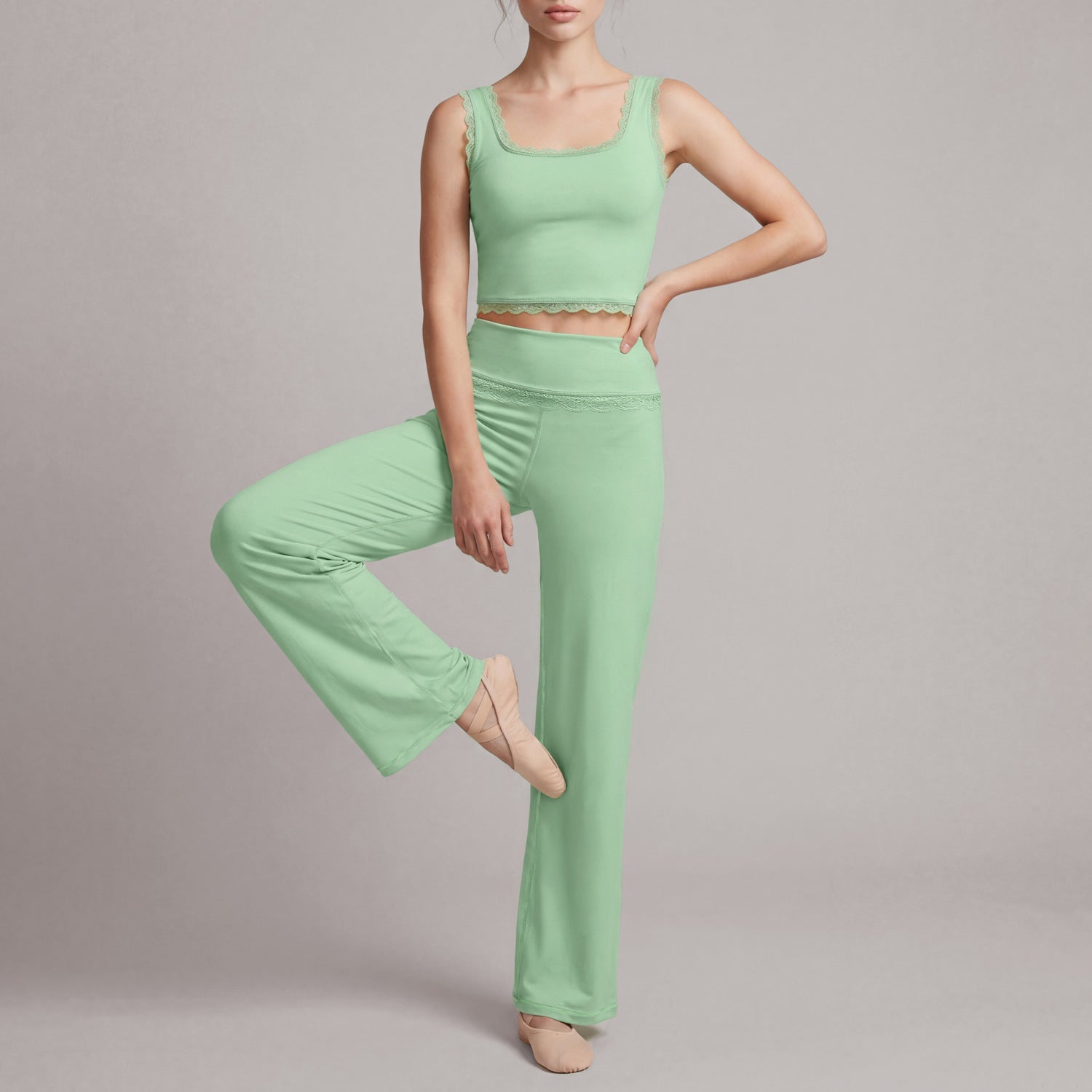 High Grade Lace Stitching Sports Two Piece Set