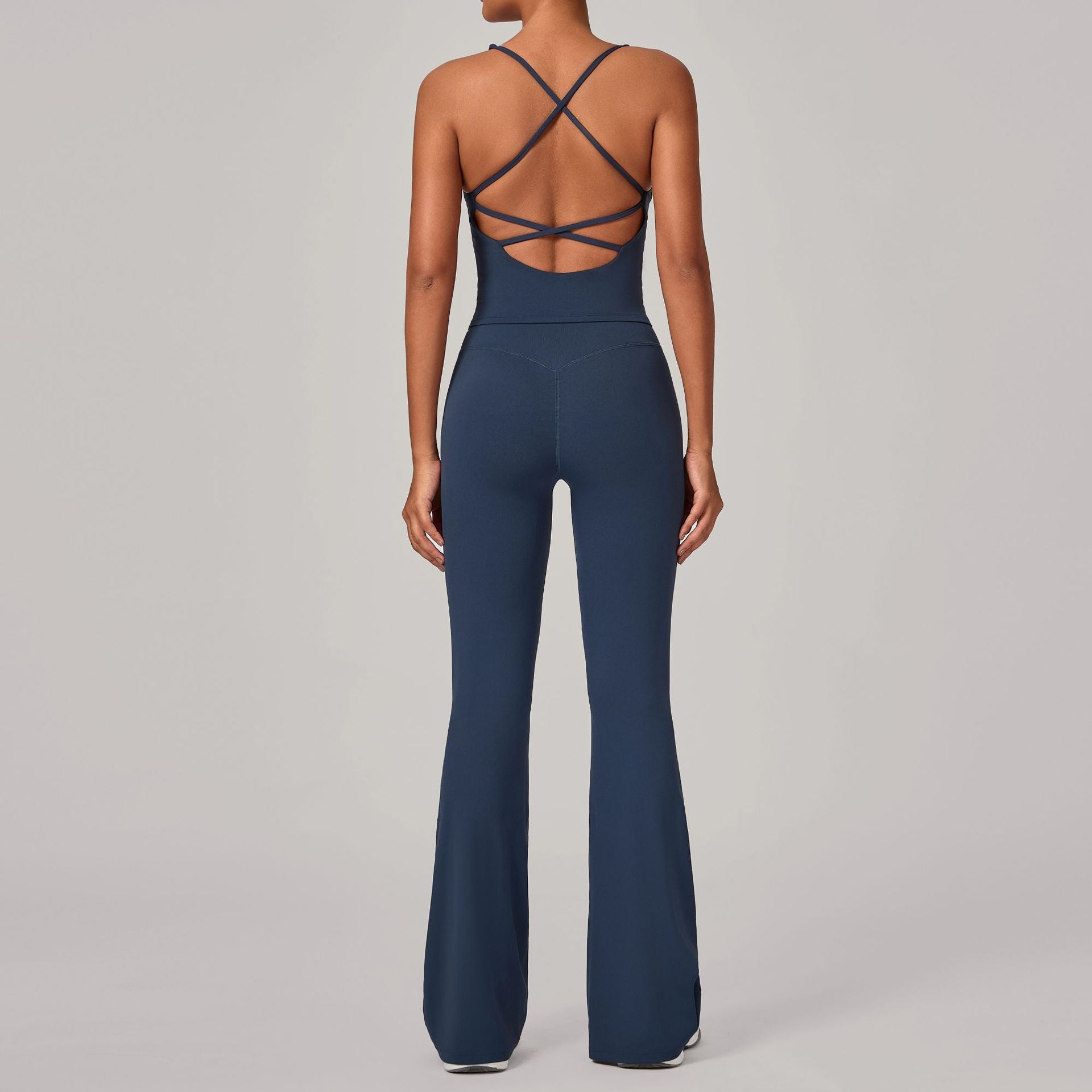 Autumn Sand Invisible Pleated Yoga Outfit Set