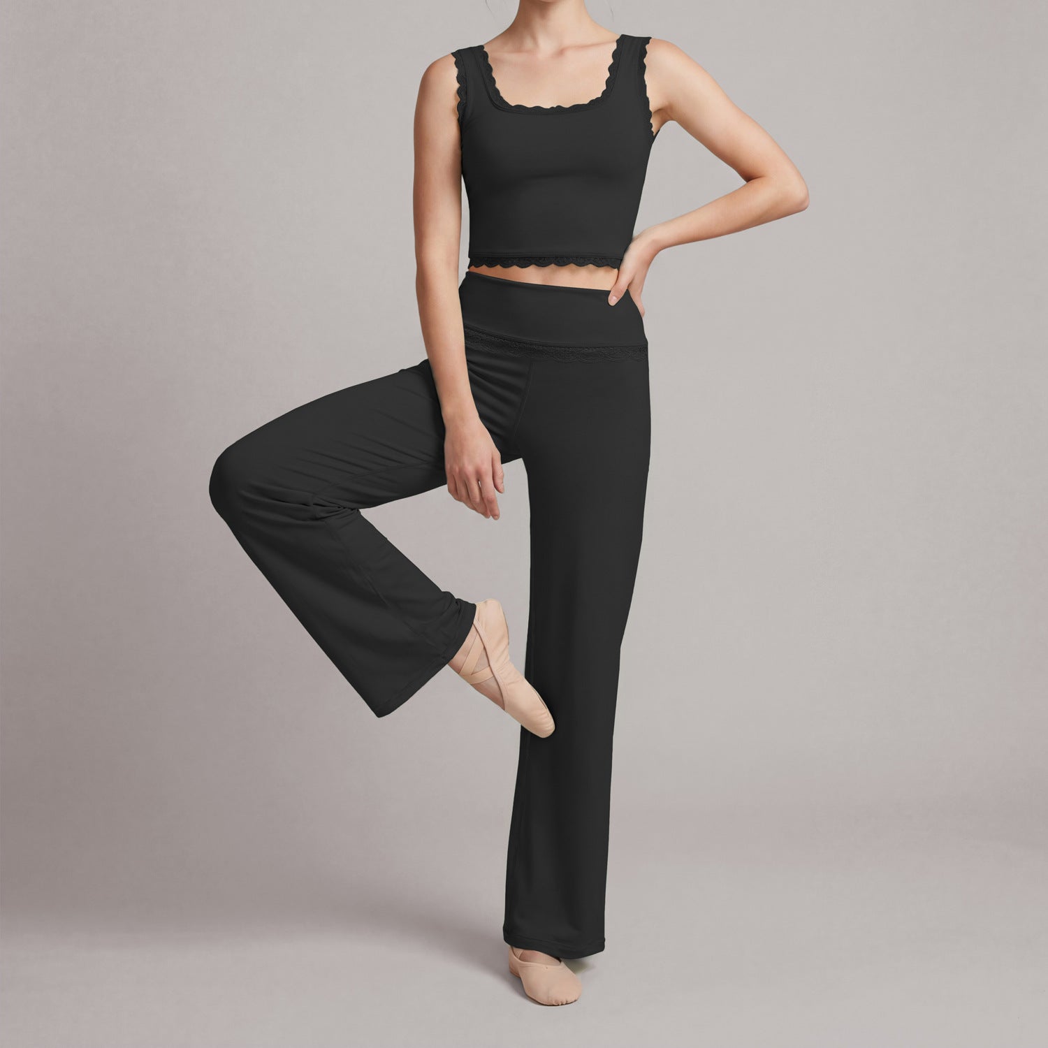 High Grade Lace Stitching Sports Two Piece Set