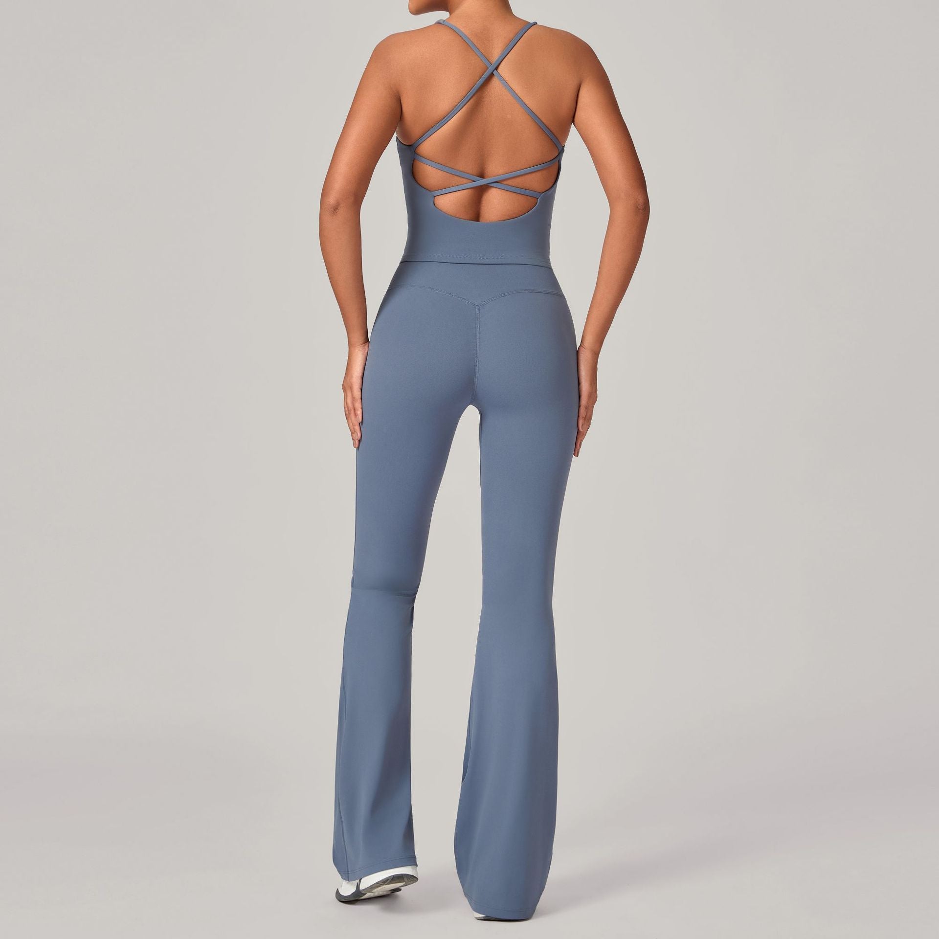 Autumn Sand Invisible Pleated Yoga Outfit Set