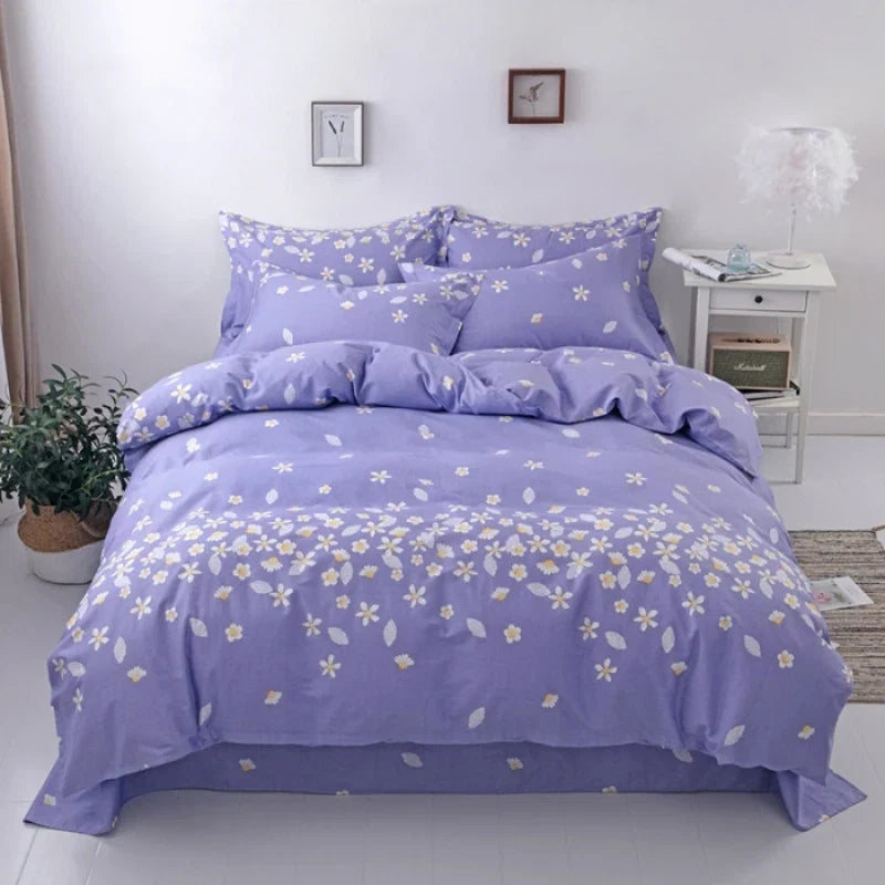 Flower Printing Cotton Bedding Sets