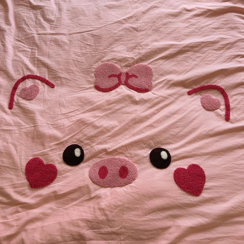 Fashionable Cute Pig Bedding Set