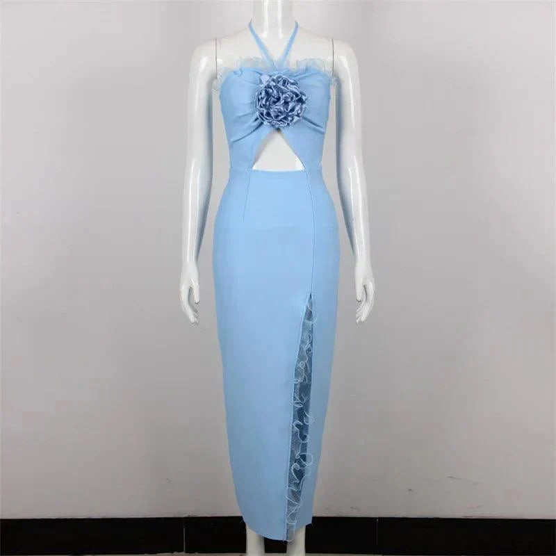 3D Flower Formal Evening Dress