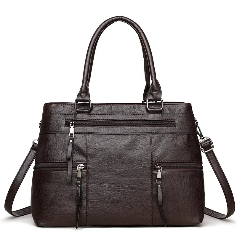 Elegant Women High Quality Leather Top-Handle Bags