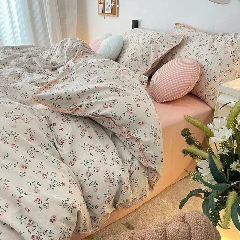Girls Soft Washed Cotton Bedding Set