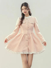 High Quality Small Fragrance Tweed Dresses For Women
