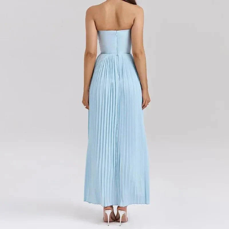 Fashion Solid Backless High Waist Dresses