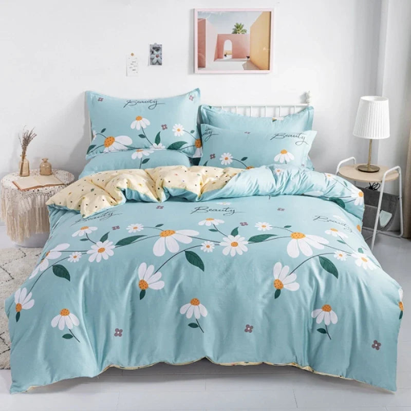 Flower Printing Cotton Bedding Sets