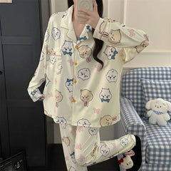 Anime Chiikawa Hachiware Delong Pajamas