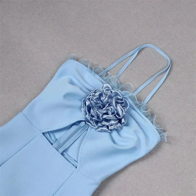 3D Flower Formal Evening Dress