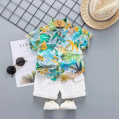 Hawaiian Style Toddler Boys Summer 2pcs Outfit