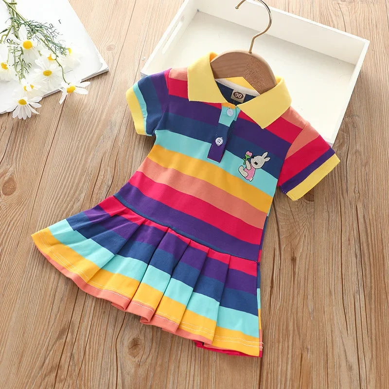 Girl's Summer fashion cute short sleeve princess dress