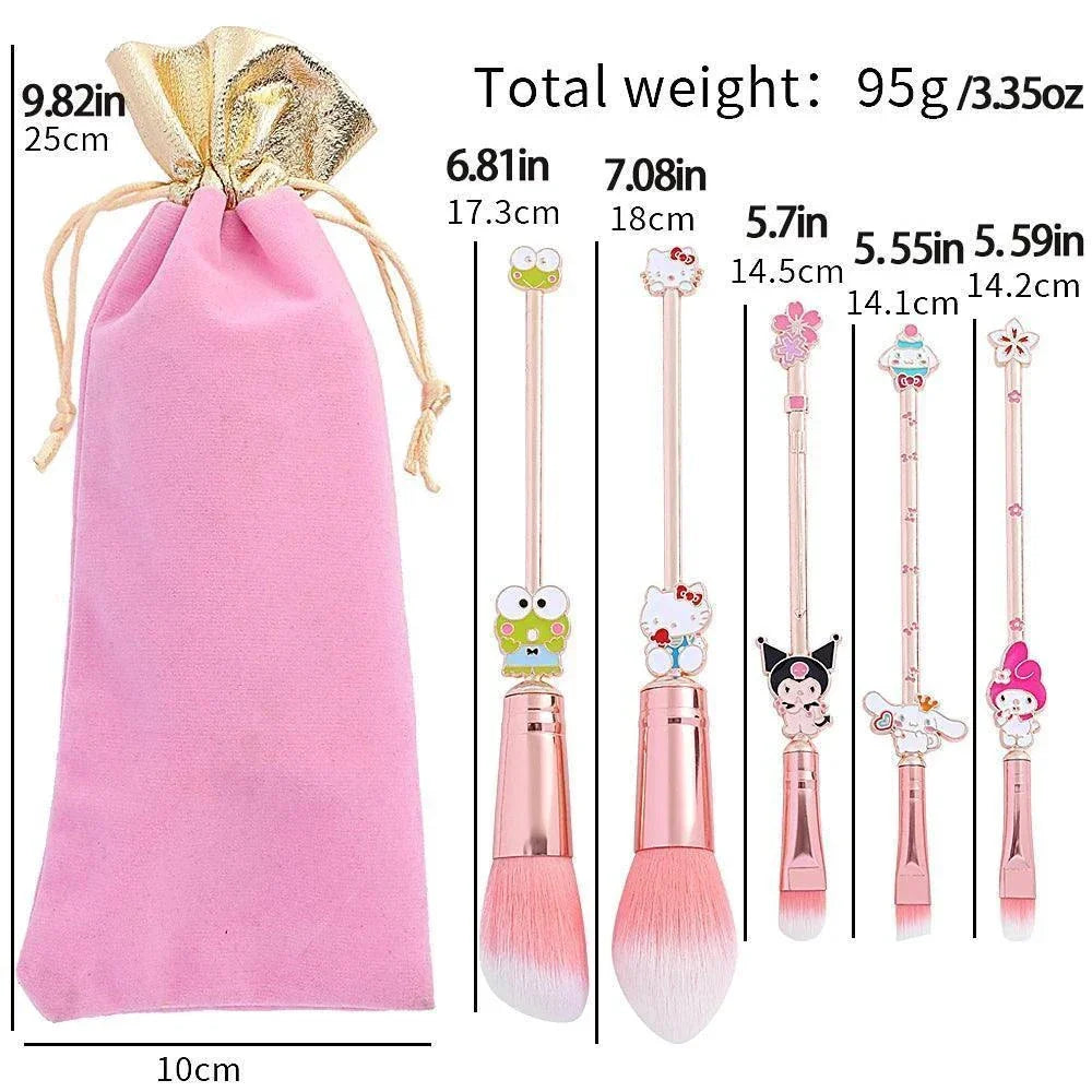 Cartoon Character Cosplay Prop Makeup Brushes Tool 5pcs/set