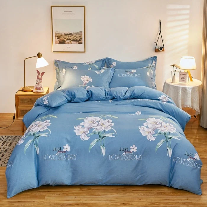 Flower Printing Cotton Bedding Sets