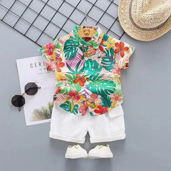 Hawaiian Style Toddler Boys Summer 2pcs Outfit