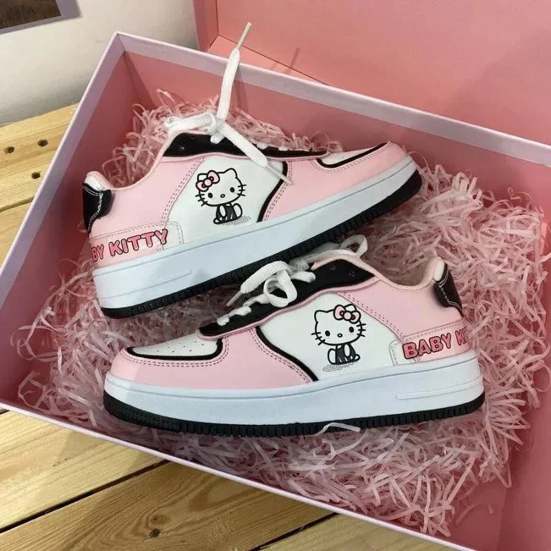 Cute Pink Sneakers  Soft Girl Skateboard Shoes