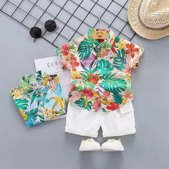 Hawaiian Style Toddler Boys Summer 2pcs Outfit