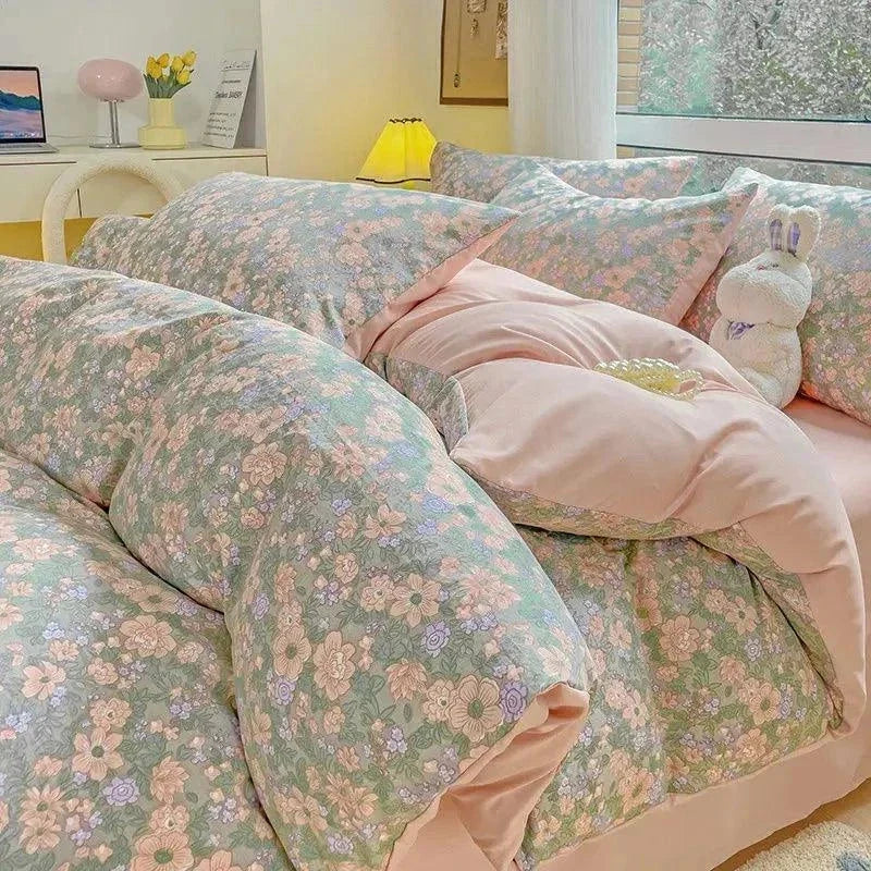Girls Soft Washed Cotton Bedding Set