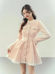 High Quality Small Fragrance Tweed Dresses For Women