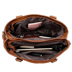 Elegant Women High Quality Leather Top-Handle Bags