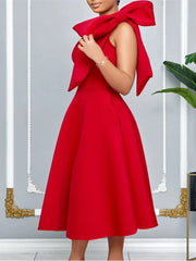 French One Shoulder A Line Pleated Party Dress