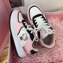 Cute Pink Sneakers  Soft Girl Skateboard Shoes