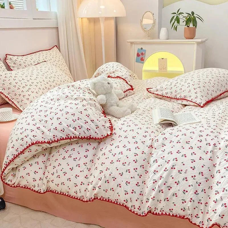 Girls Soft Washed Cotton Bedding Set