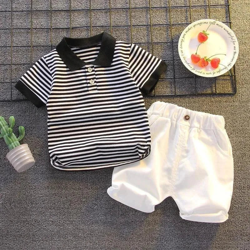 Cute Kids Sports T-shirt Suit 2pcs