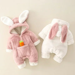 Baby Rompers Winter Warm Coral Fleece Jumpsuit