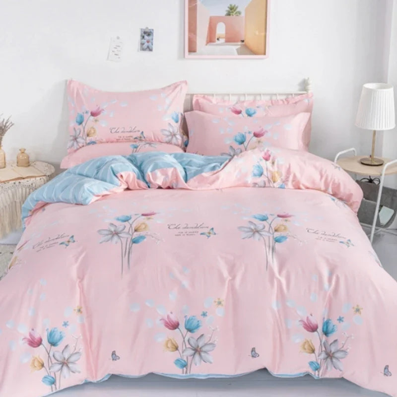 Flower Printing Cotton Bedding Sets