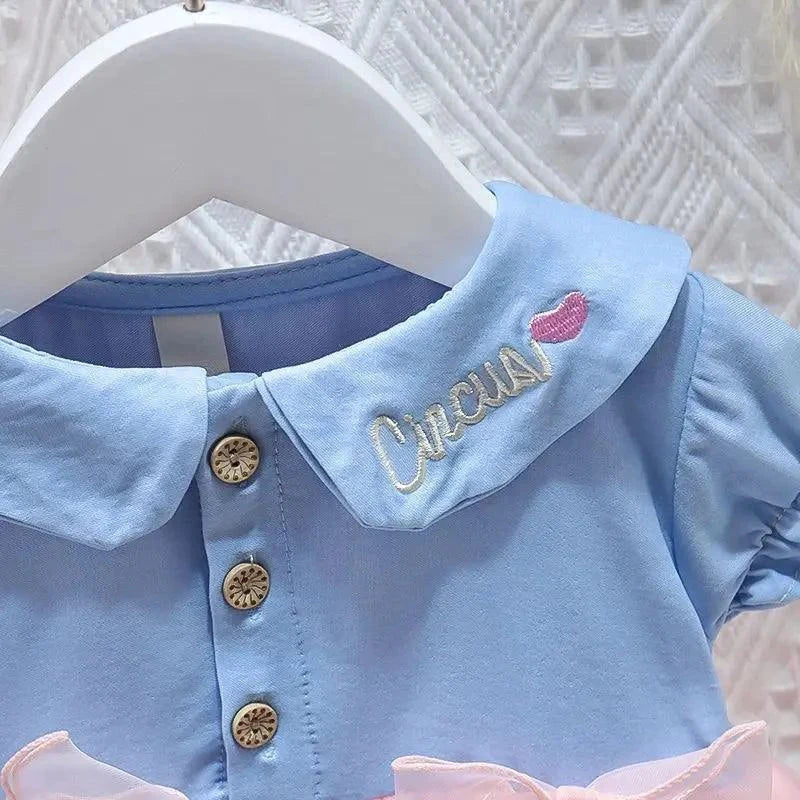 Baby Girl Summer Short Sleeve Princess Party Dresses