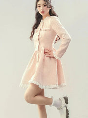 High Quality Small Fragrance Tweed Dresses For Women