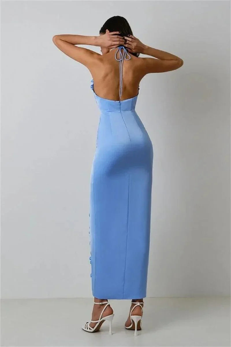 3D Flower Formal Evening Dress