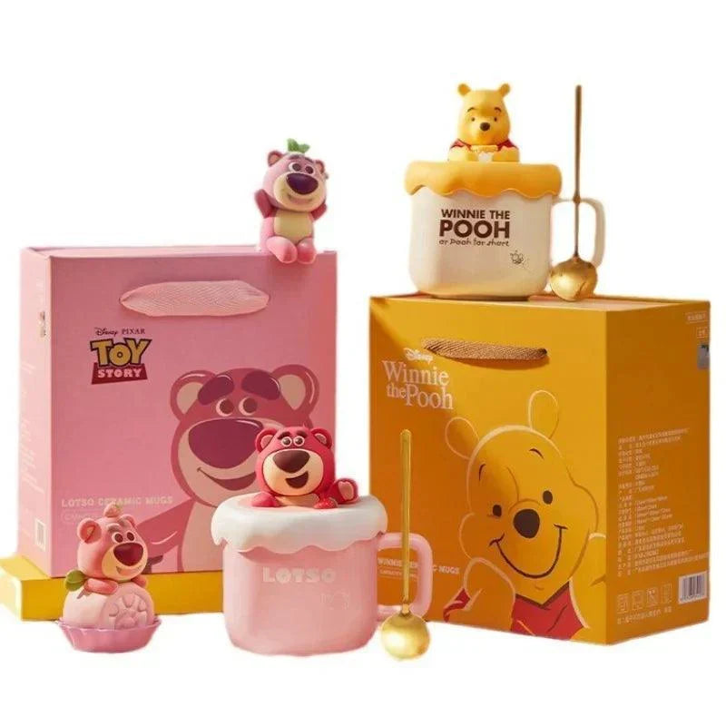 Bear Lotso Mug With Hand Cartoon Set Cup for gift