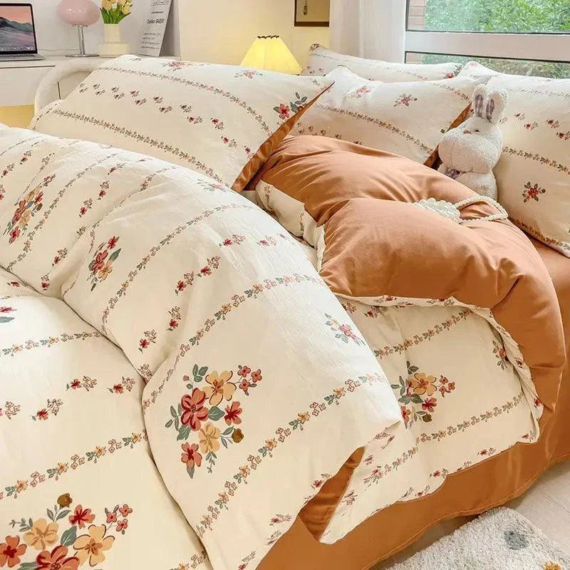 Girls Soft Washed Cotton Bedding Set