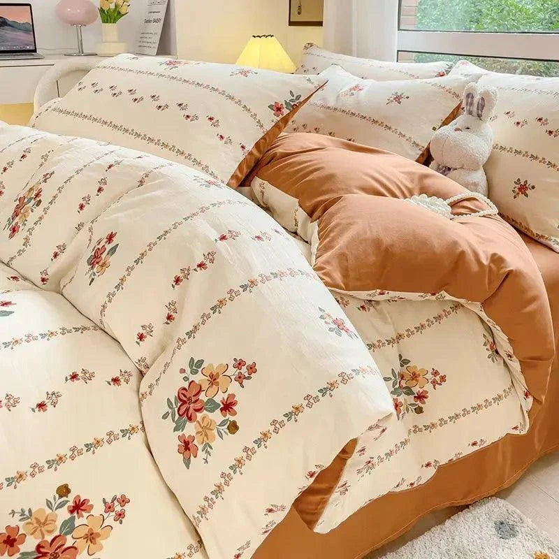 Girls Soft Washed Cotton Bedding Set