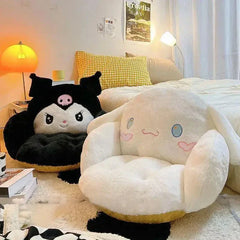 Cartoon Winter Plush Half Non-slip Chair Cushion