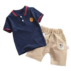 Cute Kids Sports T-shirt Suit 2pcs