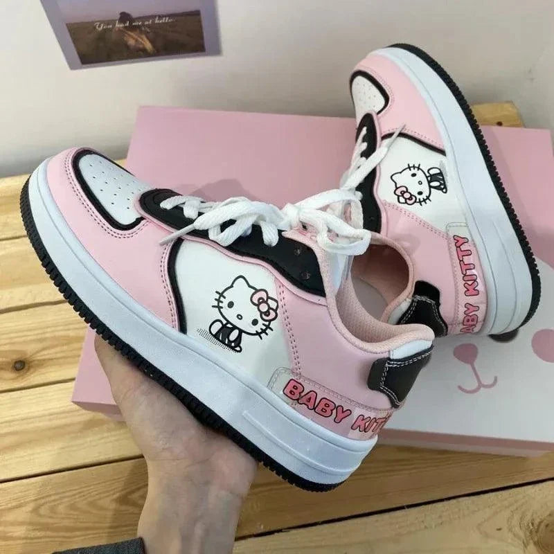 Cute Pink Sneakers  Soft Girl Skateboard Shoes
