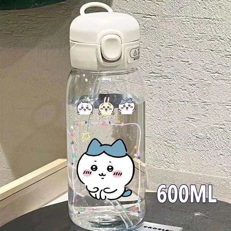 Chiikawas Portable Plastic 600 ML Sport Water Bottle